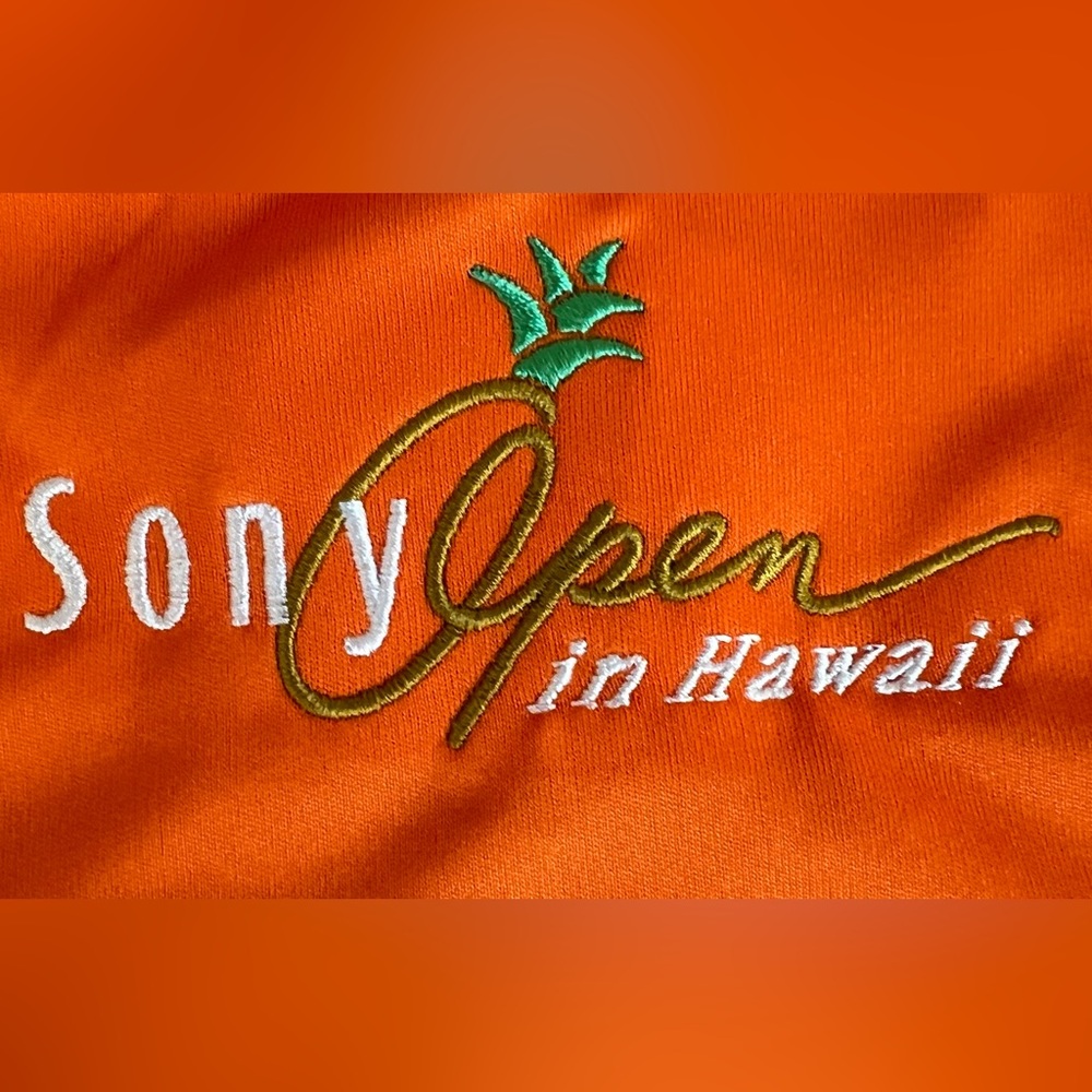 Sony Open 2025 Golf Shirt – Bright Orange, Brand New Men’s Size L